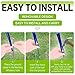 LGRAHED Ground Marking Whisker, Property Line Markers 6 Inch Whiskers with Metal Stakes for Playing Field Markers, Survey Markers, Construction Markers, Trail Markers, Driveway Markers(Blue, 25 Pack)