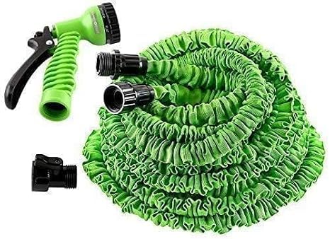 Image of Expandable Garden Hose Pipe,Flexible Stretch Magic Water Hose with 8-Pattern Spray Nozzle,Leak-Proof Retractable Heavy Duty Expanding Hosepipes for Garden 7.5 mtr /25 feet