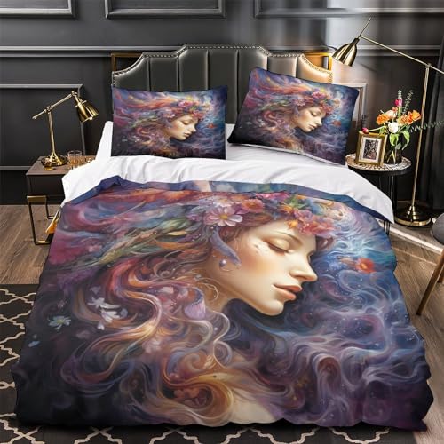 Housse de couette 200x200 papillon lit double avec taies - 5