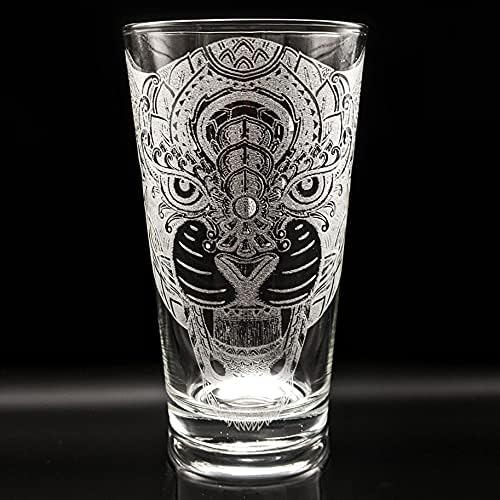 Miniatura 2 de LumEngrave SPIRIT ANIMAL PANTHER Engraved Pint Glass Great Animal Gift Idea!