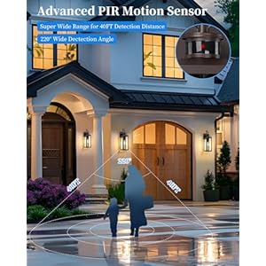 17 motion sensor outdoor lights wall mount dusk to dawn exterior light fixture waterproof anti rust porch light outside wall lights for house brown wall sconce lanterns with clear glass 2 pack  urban country home decor