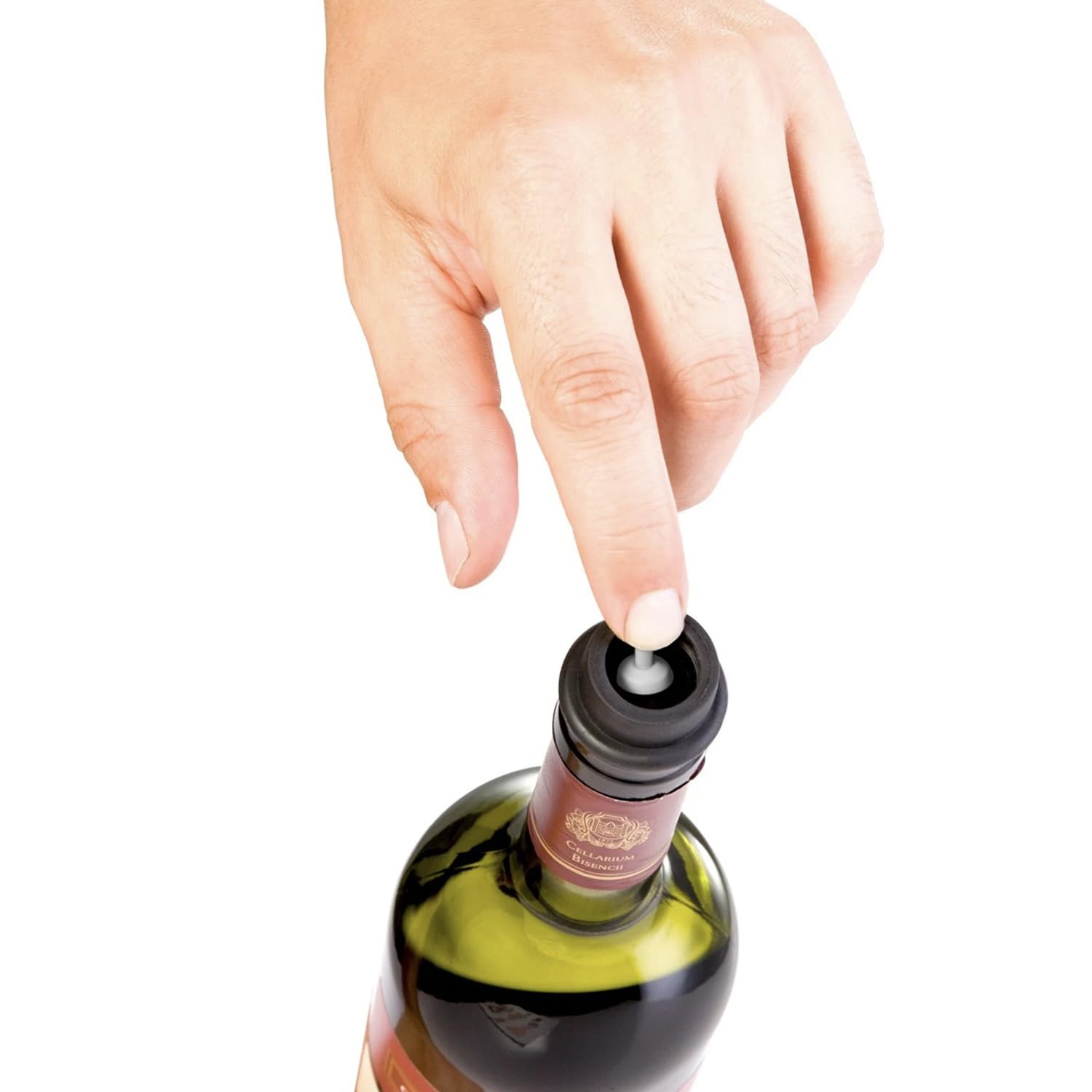 Wine Saver Pompa salvavino bianca c/o 1 tappo per sottovuoto | Vacu Vin