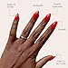 Glamnetic Press On Nails - Fiery Red | Opaque Bright Red Short Almond Fake Nails, Salon Quality | 15 Sizes - 30 Nail Kit