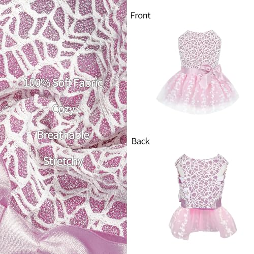 Image of CuteBone Dog Birthday Dress Girl Puppy Skirt Tutu Cat Wedding Outfit Pet Party Clothes for Small Dogs Costume DD16L