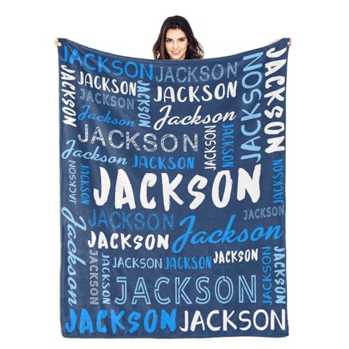 Personalized Name Blanket Customized Baby Blankets for Girls Boys Adults Monogrammed Blankets and Throws Christmas Birthday Mothers Fathers Valentines Day Gift
