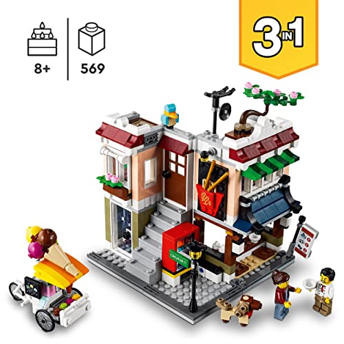 LEGO 31131 Creator Nudelladen, Fahrradladen und Spielhalle, 3in1 Konstruktionsspielzeug für Kinder ab 8 Jahren, Modular… – Bild 3