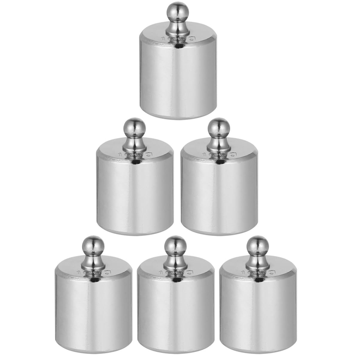 6pcs 100g Chrome Plated Calibration Weights M2 Grade Accurate Balance Tools for Digital Scale Calibration and Teaching Equipment