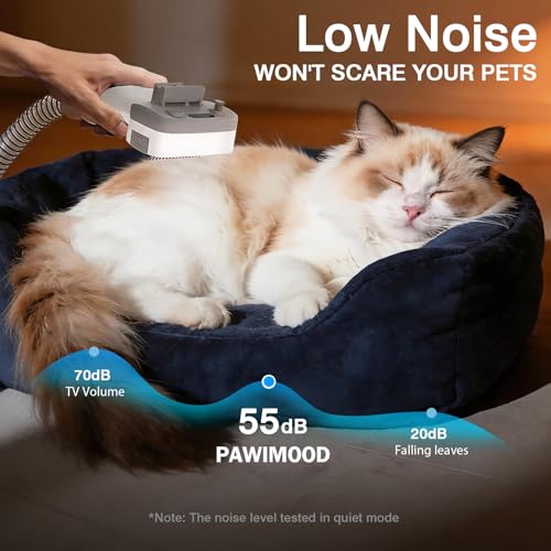 Image of Dog Grooming Vacuum, 13000Pa & 2L Dust Cup & <55dB, 5-in-1 Self-Cleaning Pet Hair Vacuum with Spray Brush for Shedding, Quiet Deshedding Kit for Dogs Cats