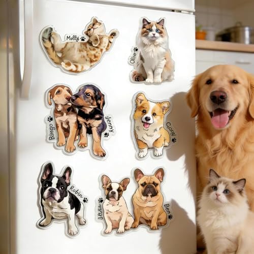 Imán Personalizado para Refrigerador con Foto de Mascota miniatura 1
