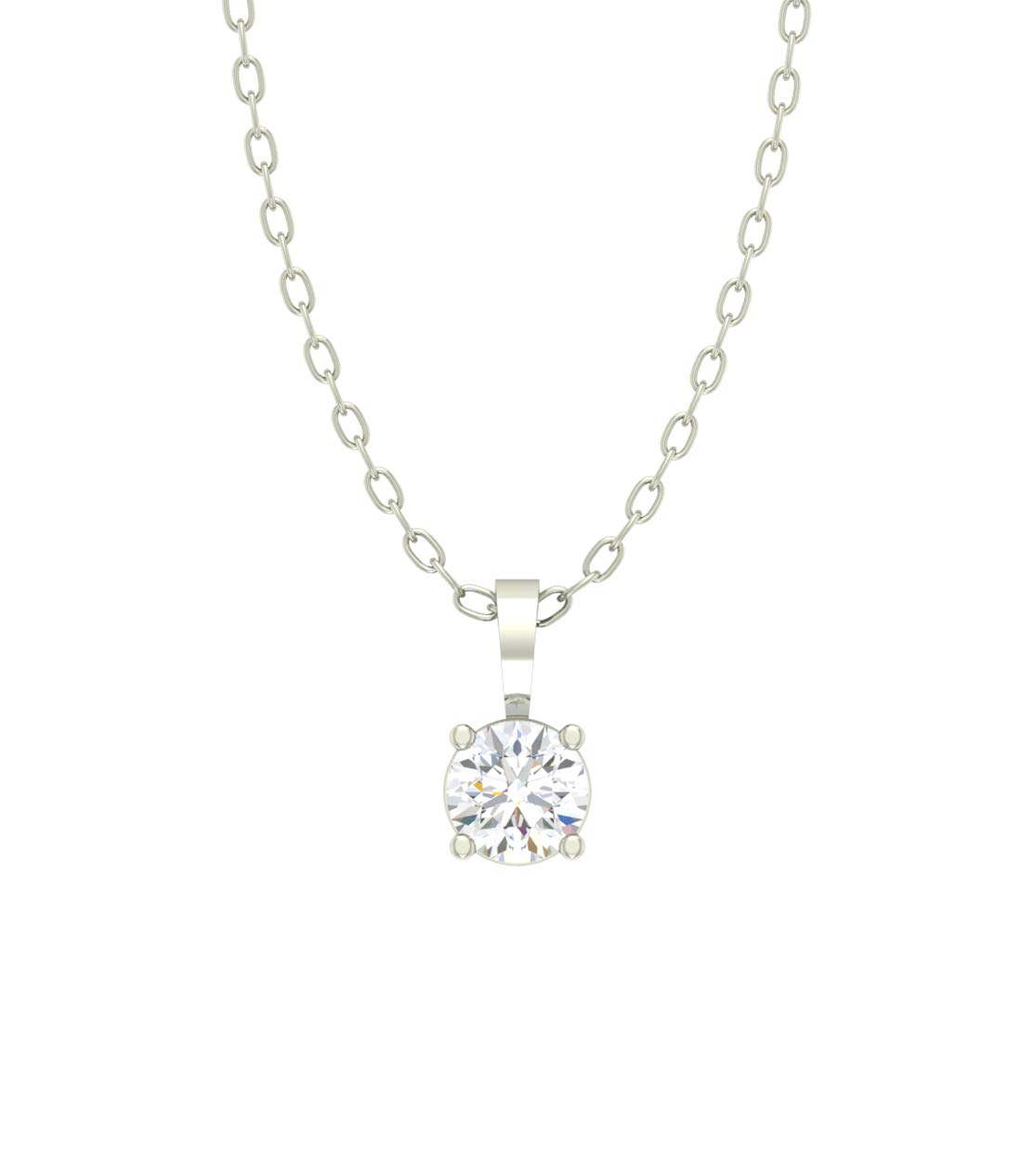 Clara Sterling-silver and Cubic Zirconia Earrings Necklace Set for Women & Girls (White) (B084GB6ZB5) Amazon Price History, Amazon Price Tracker