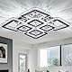 Moderne LED Deckenleuchte Kristall Kronleuchter Celing Light 8-Leuchten Quadratischer Kronleuchter für Esszimmer Wohnzimmer, Kühl Weiß，Dia 50 cm