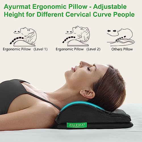 Ayurmat AYURMAT-DE Acupressure Mat And Pillow Set,Natural Eco-Friendly Linen & Coconut Fiber,Acupressure Mat Fsa/Hsa Eligible,Relieves Stress & Tension,With Carrying Bag,Full Body Pro Set thumb #2
