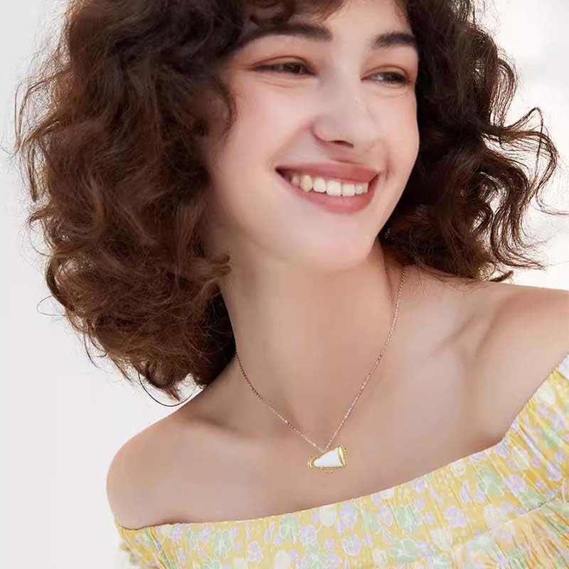 coadipress Cheerleader Necklace for Women Trendy Dainty Gymnastics Cheerleading Megaphone Pendant Necklace Cheerleading Team Spirit Accessories Stuff Ideas Charm Jewelry Gifts - Image 2