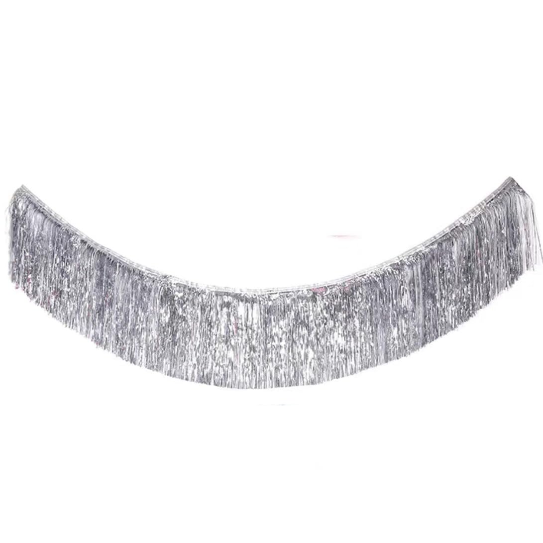 b 3 opakowania 3 szt. 30 x 30 cm pogrubione szyfrowanie foliowa girlanda z frędzlami metaliczna girlanda z błyszczącą foliową girlandą ścienna baner z frędzlami na ślub przyjęcia urodzinowe