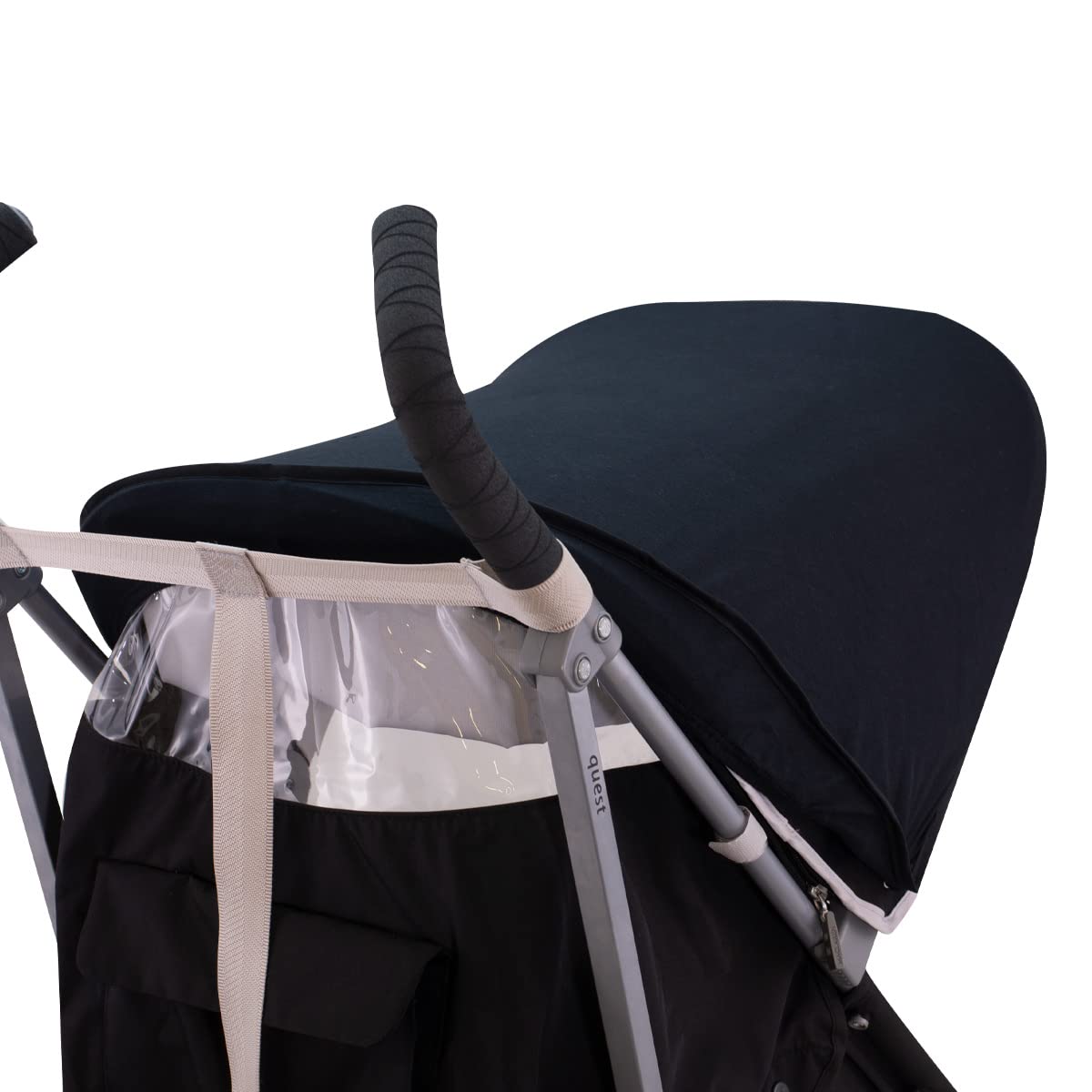 JYOKO KIDS Cubre capota de algodón Compatible con Maclaren Quest, Techno y Xt (BLACK SERIES)