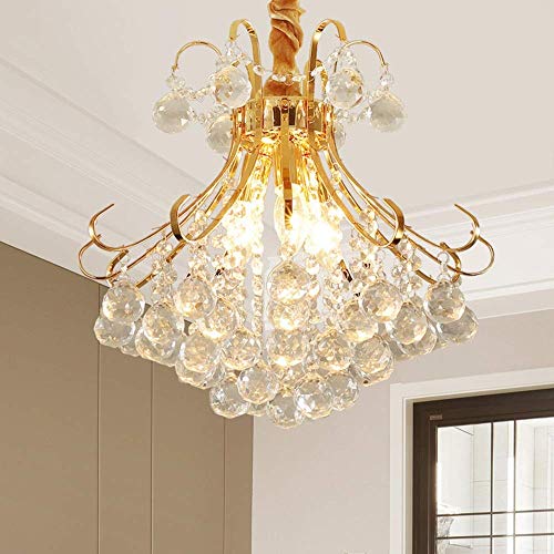 Lustre cristal salon plafonnier cristal 30cm éclairage chaud salle à manger bureau