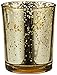 Biedermann Rustic Glass Votive Holder, Gold, Set of 12