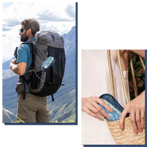 Image of FINTIE Sunglasses Case, Hard EVA Shell Shockproof Sport Glasses Case with Metal Carabiner Travel Zipper Eyeglasses Holder