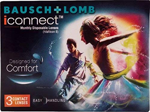 Bausch & Lomb iconnect Monthly Contact Lens (-2.50, Transparent, Pack of 3)