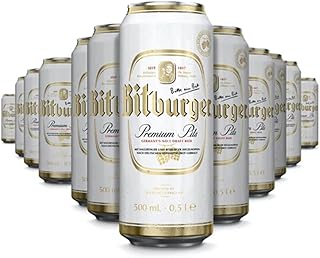 Bitburger Premium German Pils 4.8% - 500ml Cans - Pack of 12