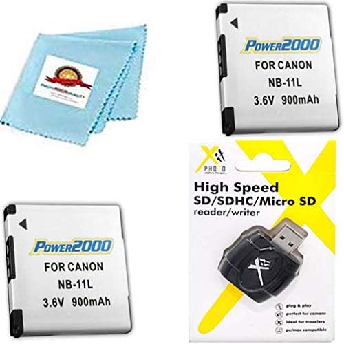 PhotoHighQuality 2X Batteries + Memory Card Reader