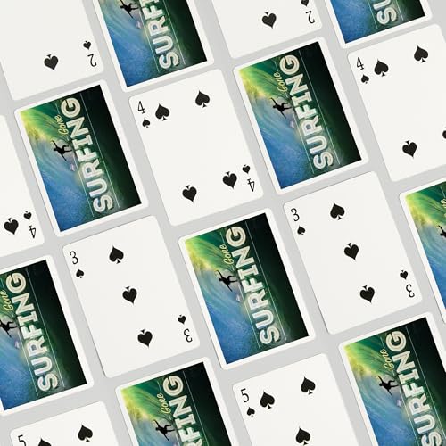 Baraja de cartas Poker Surfer in Wave Lantern Press miniatura 4