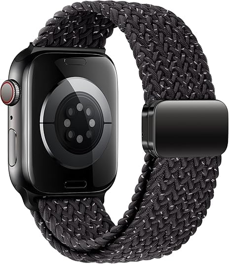 Image of Braided Nylon Band Compatible with Apple Watch 49mm /46mm /45mm /44mm /42mm /41mm /40mm /38mm | Adjustable Magnetic Clasp Strap Fit for Ultra 3 /2 /1, SE3 /2 /1 & Series 11 /10 /9 /8 /7 /6 /5 /4 /3 /2 /1