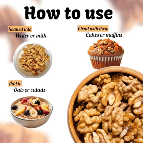 Image of PRITHVI PURE Walnuts Kernels 100 Gram | Natural Crunchy & Nutritious | Akhrot Without Shell | Rich in Omega-3, Protein & Antioxidants | Gluten-Free | Ideal for Snacking, Baking & Cooking