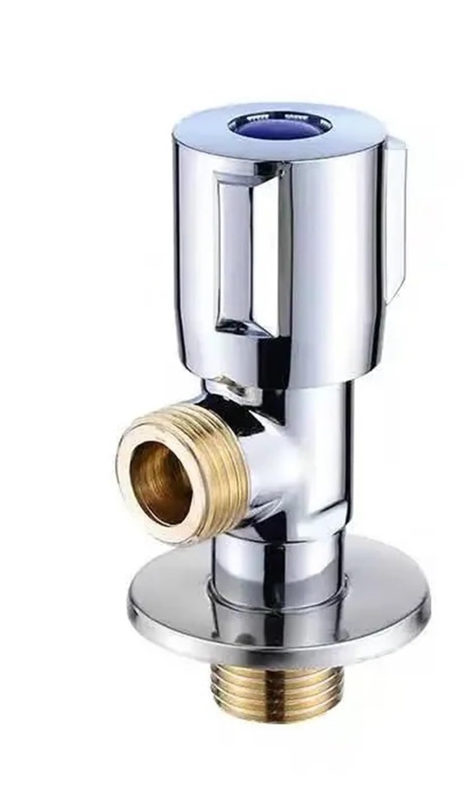 Yilwpv Blue 2 Pcs Angle Stop Valve Hot And Cold Water Faucet For Bathroom Kitchen Toilet Sink 1/2 For Bathroom(Blue)