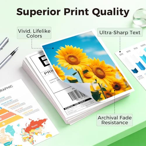 Image of 67XL Ink Cartridges Black /Color Combo Pack Replacement for HP Ink 67 XL 2PK | for HP67 HP67XL for 2855e 2800e 2755e 2700 4255e 4200e 6055e 6000 2852e 2827e 2700e 2734e 4155e 6455 6400 6458 6455e Printer