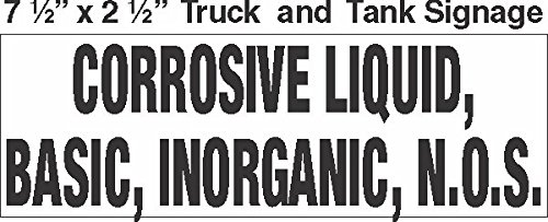 GC Labels-BS311, Bulk Tank Chemical Label 7.5x25 with 2in Lettering ...