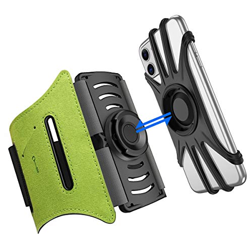 Running Phone Holder VUP iPhone Armband Detachable 360 Rotatable Arm Bands for Cell Phone Fit Any 4-6.5
