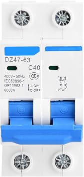 2 Pole Miniature Circuit, dz47 60 c32 Breaker 400VAC DZ47 63 Leakage Air Switch Current Protector Device63A40A