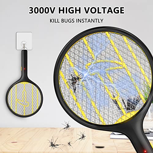 Endbug Electric Fly Swatter Racket 2 Pack, Hangable Mosquito Zapper, 3000V Handheld Bug Zapper Racket, Fly Zapper For Indoor & Outdoor #TOP1