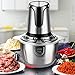 Stainless Steel Meat Grinder|Chopper, 500W Automatic Mincing Machine Food Processor Zerkleinerer mit 2 Geschwindigkeitsstufen, 4 Klingen Küchenfleischwolf für Fleisch, Zwiebeln, Obst, Gemüse