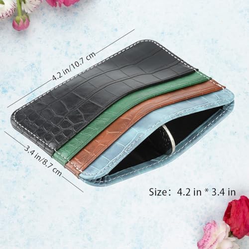 Custom Credit Card Holder Women Reversible, Personalized Luxury Vegan Leather Slim Wallet, Name Initial Monogram Minimalist Thin Front Pocket Wallet, Birthday Christmas Thanksgiving Gift for Dad Mom4