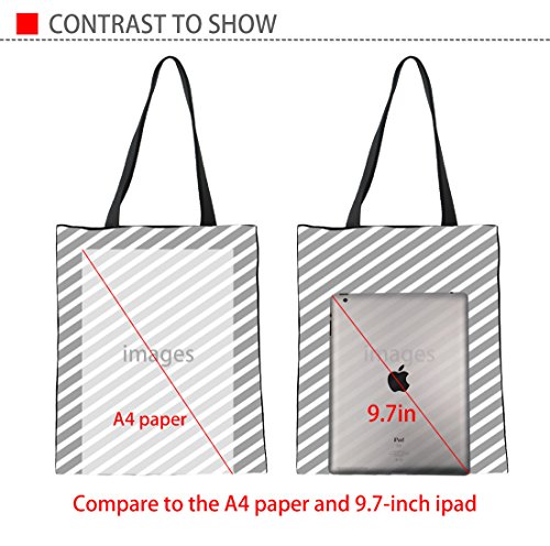 UNICEU-Womens-Printed-Canvas-Tote-Shoulder-Bag-Fashion-Shopping-Casual-Bag-Foldaway-Travel-Bag
