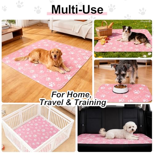 Image of BEAUTYZOO 8 Pack Washable Pee Pads for Dogs, Reusable Puppy Pads for Potty Training, Waterproof Super Absorbent Wee Wee Pads for Dogs Non-Slip, Pet Whelping Mats Playpen Dog Crate Floors, 18'' x 24 inch