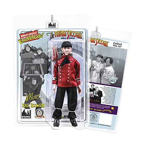 The Three Stooges 8 Inch Action Figures Series: Idle Roomers [Bellhop Edition] Set Of All 3 #TOP1