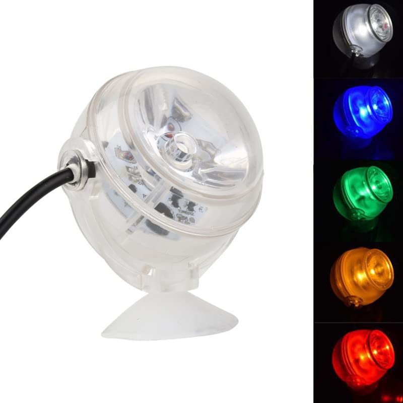 Kamanan - Luz LED para acuario, mini luz sumergible, lámpara anfibia, de iluminación, impermeable, 180º ajustable, colorido LED, foco para acuario, fuente de piscina