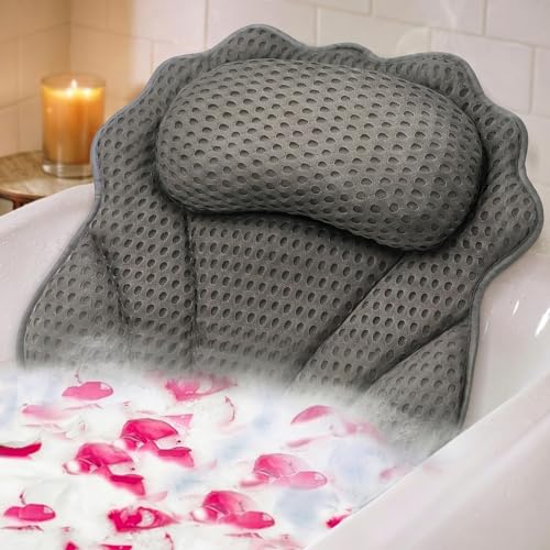 Badekissen RUVINCE Ergonomisches Luxus-Badewannenkissen mit Kopf-, Nacken...