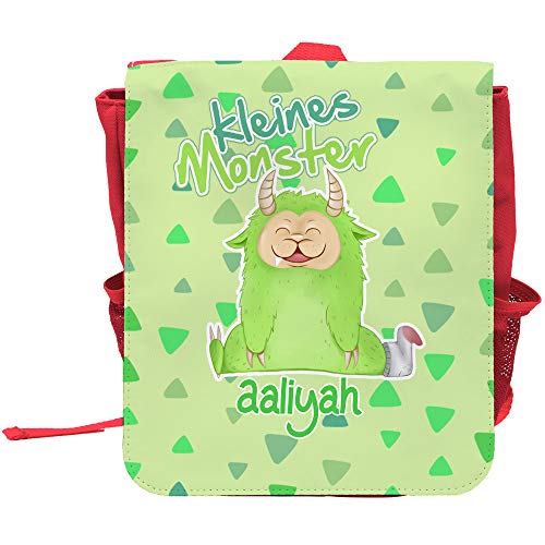 Kinder-Rucksack mit Namen Cecilia und Kleines-Monster-Motiv für Mädchen | Rucksack | Backpack