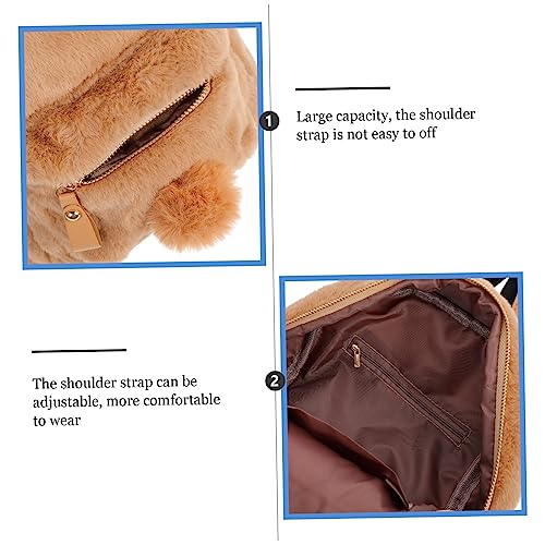 Sacs à main pour l'école et sorties : le sac à dos peluche lapin rose - 7