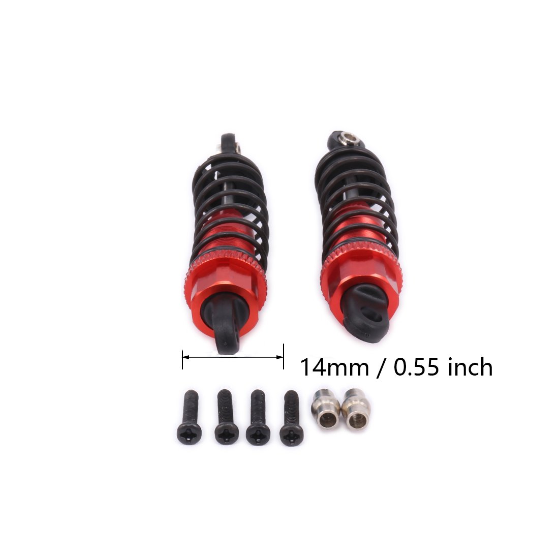 ZYCST Lot De 4 Amortisseurs Avant Et Arrière En Alliage D'aluminium Pour WLtoys 12428 12423 12628 FY-03 1/12 RC Pièces De Rechange Pour Voiture Télécommandée (vert