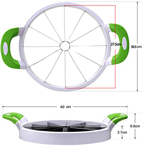 Watermelon Slicer 15\'\' Large Stainless Steel Fruit Melon Slicer Cutter Peeler Corer Server for Home