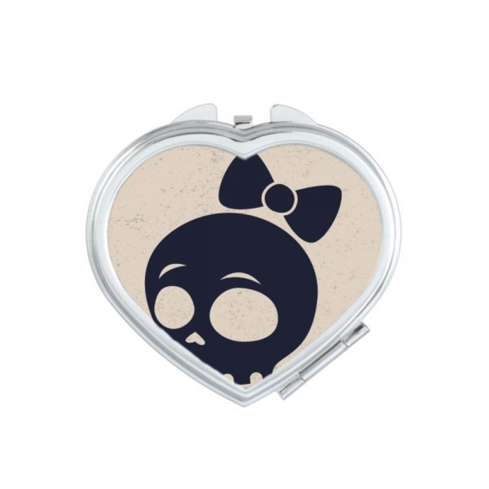 Miroir de poche Halloween crâne pour retouches maquillage rapides en soirée