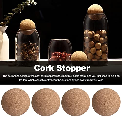 Wine Bottle Wooden Cork Ball Stoppers For Wine Decanter Carafe Bottle Replacement 2.4 Inch(Size:2 Pcs) #TOP7