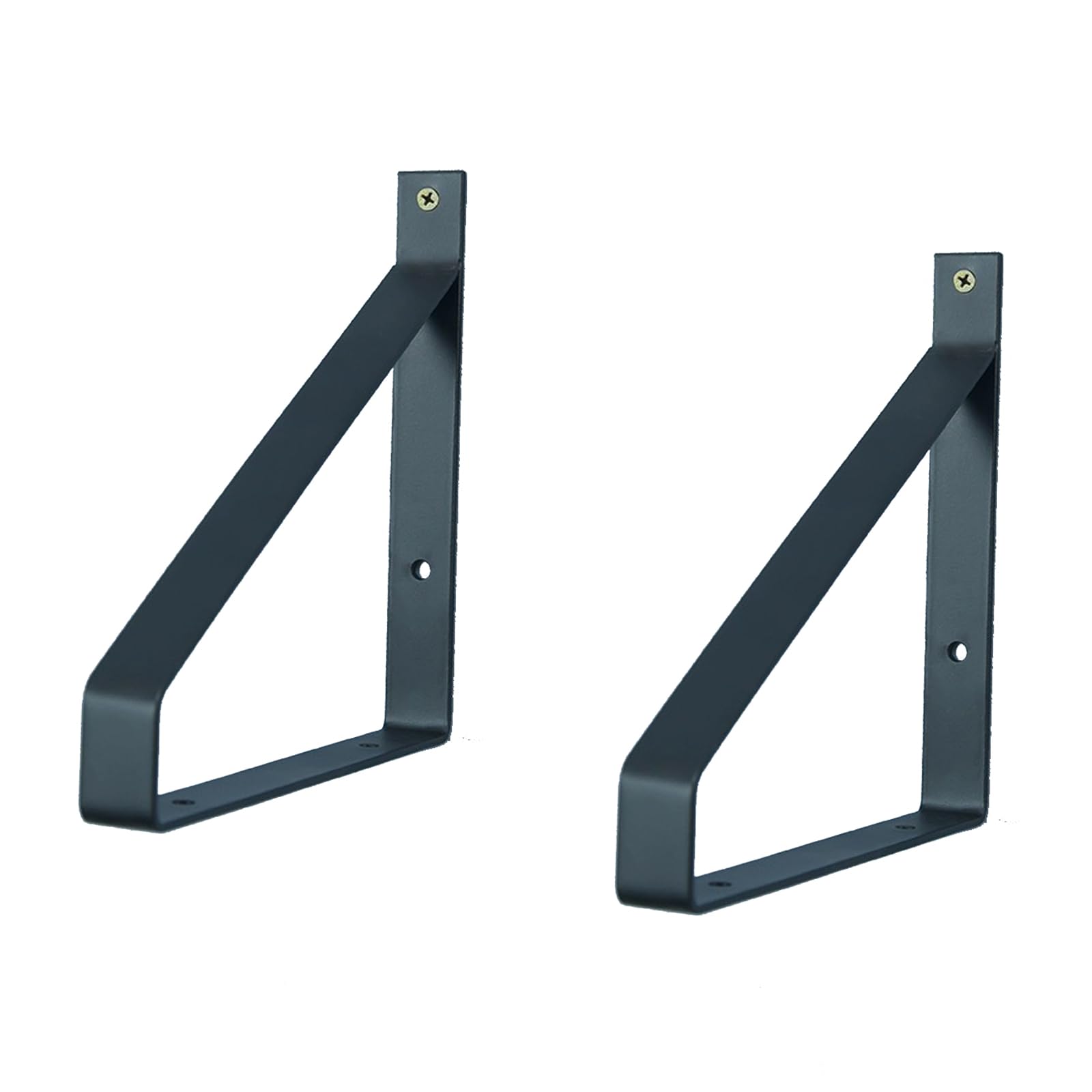 Supports d'étagère flottante en métal noir au design épuré