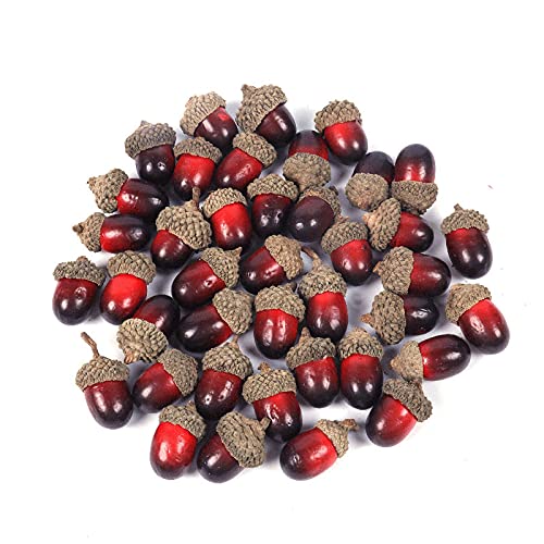 ASMEIR Feuilles d'érable artificielles Mini Citrouille Pommes de pin Glands Thanksgiving Halloween décoration Photographie Accessoires Bricolage Artisanat (Color : 10pcs Style H