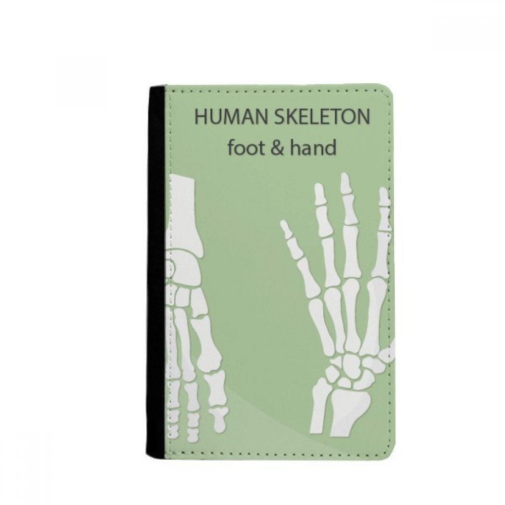 Human Skeleton Hand And Foot Passport Holder Notecase Burse Wallet Cover Card Purse